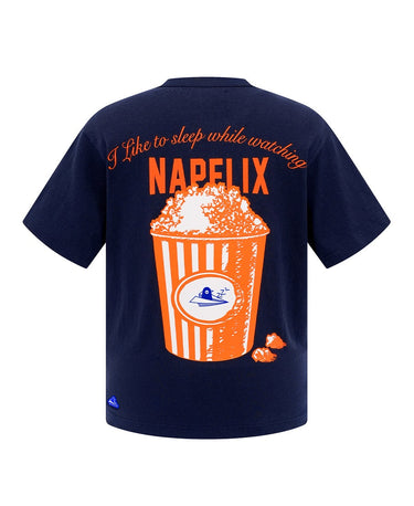 LAZY BIRD NAPFLIX POPCORN T-SHIRT