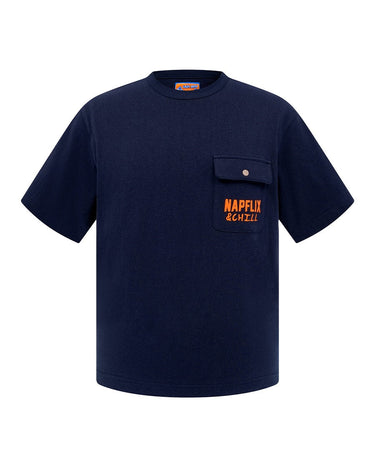 LAZY BIRD NAPFLIX POPCORN T-SHIRT
