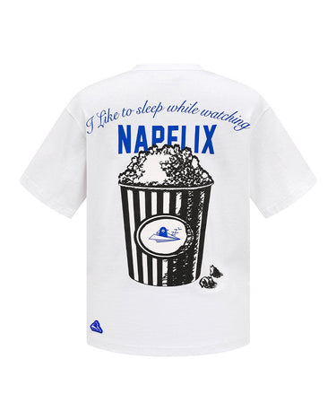 LAZY BIRD NAPFLIX POPCORN T-SHIRT